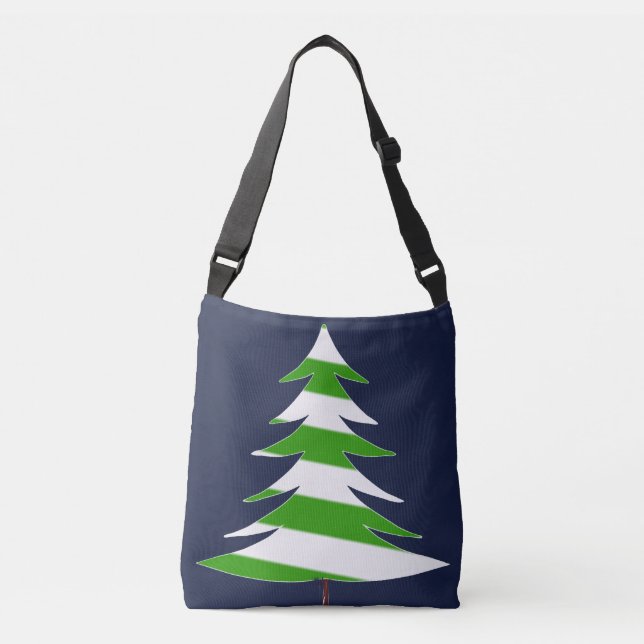Bolsa Ajustável Grande fundo do Marinho de Árvore de Natal Verde e (Frente)