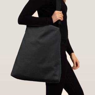 Bolsa Ajustável Grande saco preto de Crossbody