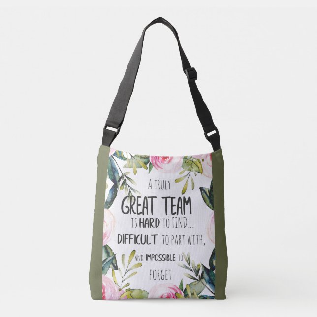 Bolsa Ajustável Great Team thank you gift Amazing team quote (Frente)