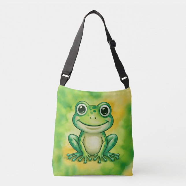 Bolsa Ajustável Green cute frog (Frente)