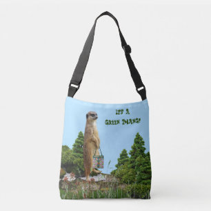 Bolsa Ajustável  'Green Thang' Meerkat & Dragonfly (imagem traseir