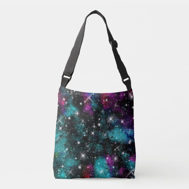 Bolsa Ajustável Green Violet Galaxy Star Milky Way (Frente)
