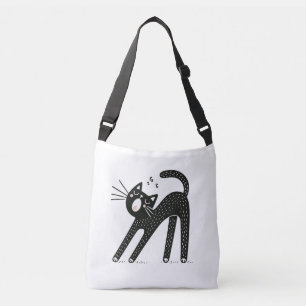 Bolsa Ajustável Grelha e estresse de Gato Negro Whimsso