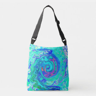 Bolsa Ajustável Groovy Abstrato Oceano Azul e Verde Líquido Redemo