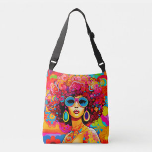 Bolsa Ajustável Groovy Retro Afro Chic Pop Art