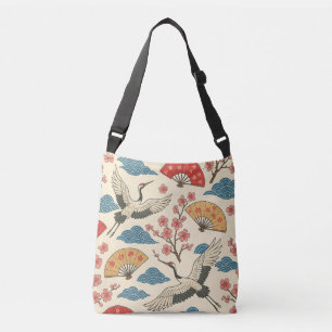 Bolsa Ajustável Grua Japonesa Sakura Padrão Tradicional Japonês
