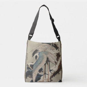 Bolsa Ajustável Gruas em Pine Hokusai coberto de neve