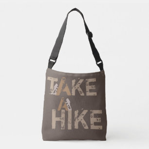 Bolsa Ajustável Grunge Take a Hike Typografia