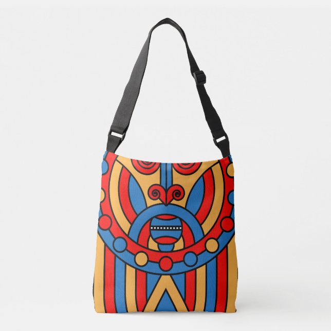 Bolsa Ajustável guerreiro tribal africano (Frente)