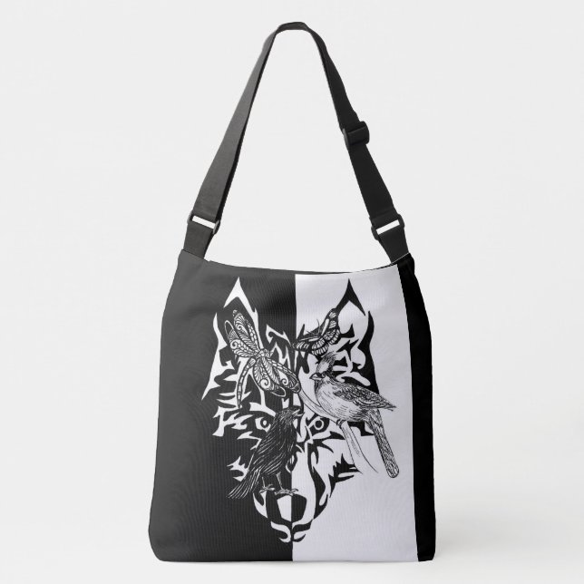 Bolsa Ajustável Guias animais em preto e branco (Frente)