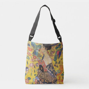 Bolsa Ajustável Gustav Klimt Lady Com Pintura Fan Art Nouveau