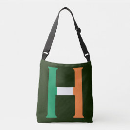 Bolsa Ajustável H Monograma sobreposto no Irish Flag cbcnt
