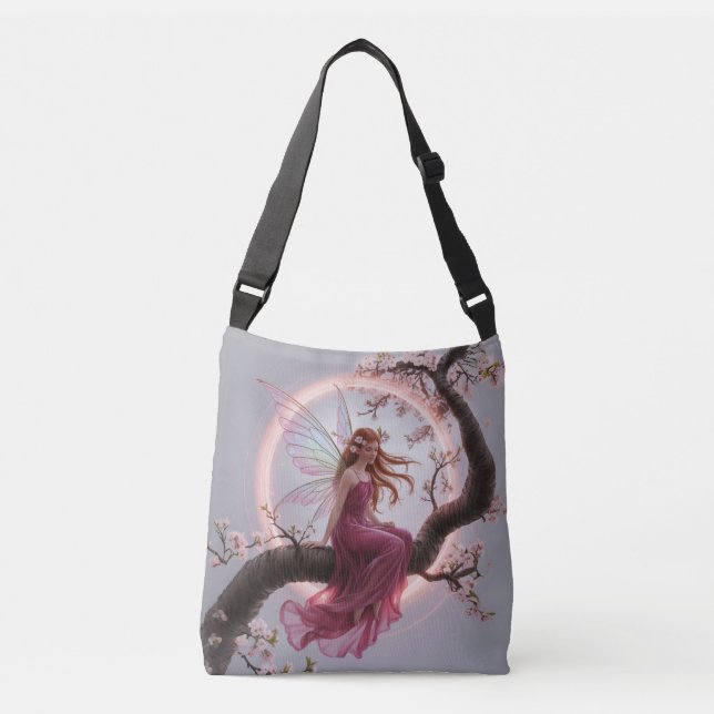 Bolsa Ajustável Hada mágica entre flores de cerezo – Ilustración d (Frente)