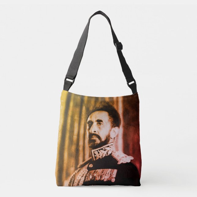 Bolsa Ajustável Haile Selassie - Jah Rastafari reggae Roots Bag - (Frente)