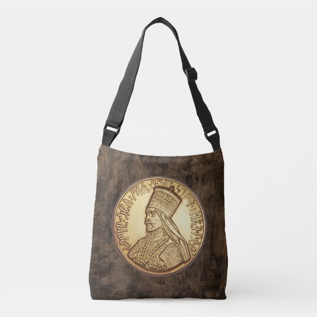 Bolsa Ajustável Haile Selassie - Jah Rastafari reggae Roots Bag - (Frente)