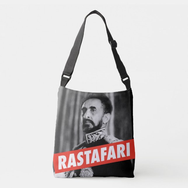 Bolsa Ajustável Haile Selassie - Jah Rastafari reggae Roots Bag - (Frente)