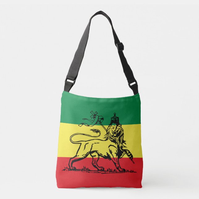 Bolsa Ajustável Haile Selassie - Lion of Judah reggae Roots Bag - (Frente)
