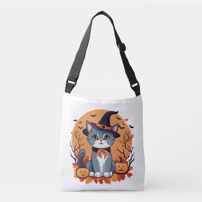 Bolsa Ajustável Halloween Cat Design (Frente)