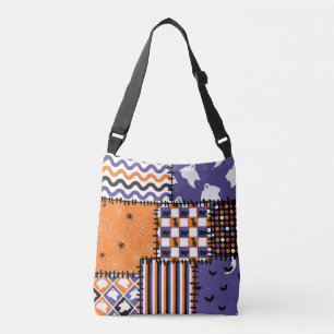 Bolsa Ajustável Halloween Patchwork Cats Ghosts