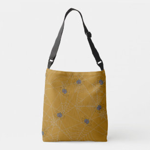 Bolsa Ajustável Halloween spiders web and pumpkins