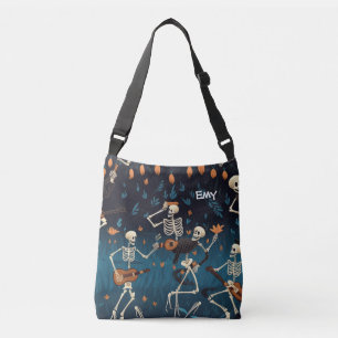 Bolsa Ajustável Halloween Vibe Skeleton Dance Modern Vintage Engra