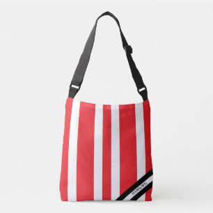 Bolsa Ajustável HAMbyWG - Saco do Ombro da Canvas - Vermelho e Bra