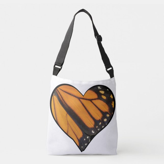 Bolsa Ajustável Heart I Love Butterfly Wings Bag (Frente)