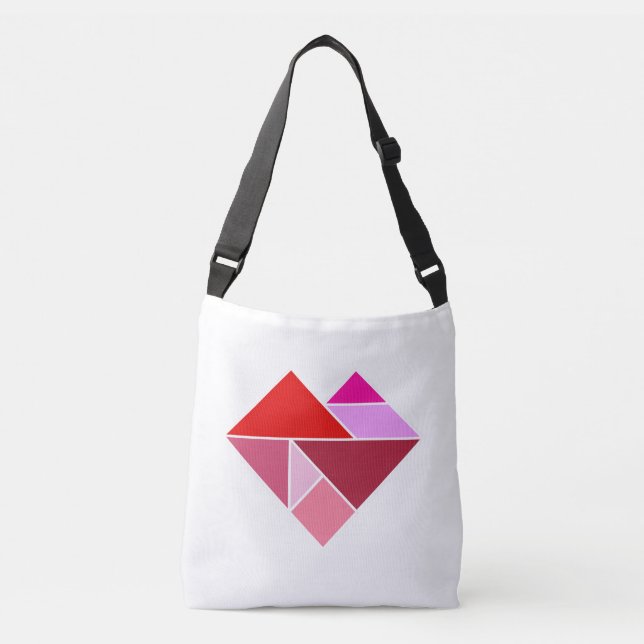 Bolsa Ajustável Heart Tangram (Frente)
