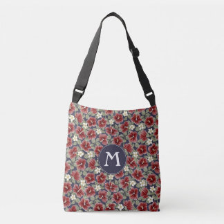 Bolsa Ajustável Hibiscus e Plumeria - Maroon