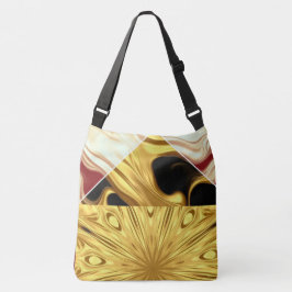 Bolsa Ajustável High-Fashion Statement: Achempong Crimson & Gold S