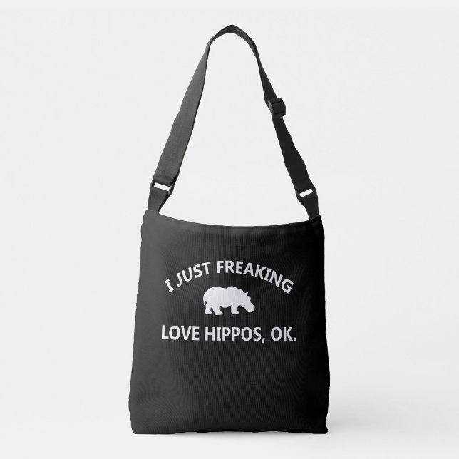 Bolsa Ajustável Hippo Lover Gift| Eu Apenas Adoro Hippo Ok (Frente)