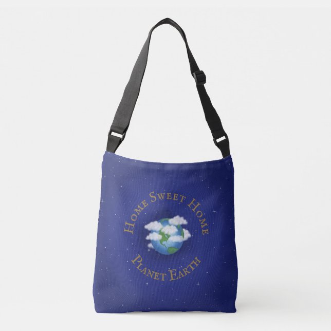 Bolsa Ajustável "Home Sweet Home Planet Earth" Astronomia Whimsica (Frente)