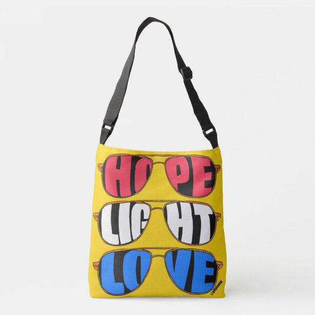 Bolsa Ajustável Hope Light Love Biden Crossbody (Verso)