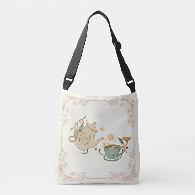 Bolsa Ajustável Hora do Chá Pastel Aconchegante (Frente)