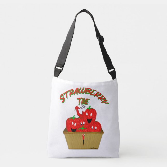 Bolsa Ajustável Hora do Morango! (Frente)