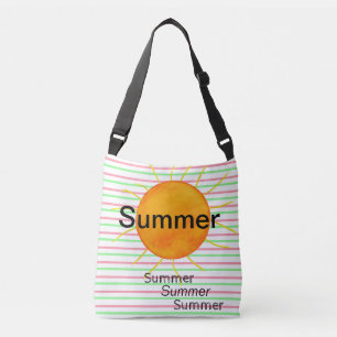 Bolsa Ajustável Horário de Verão - Riscos Geométricos Rosa Verde