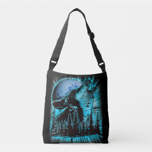Bolsa Ajustável Howling Wolf Moon Pine Forest