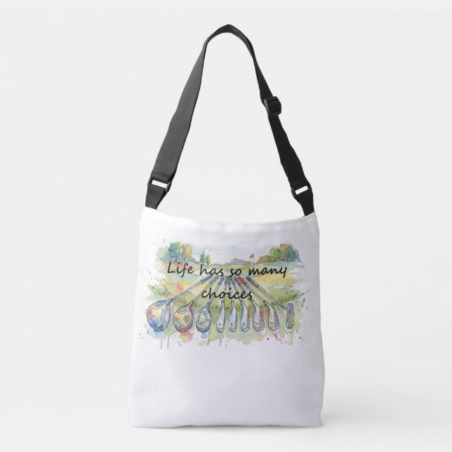 Bolsa Ajustável Humor Divertido Golfe Cotações Escolhas da Vida (Frente)