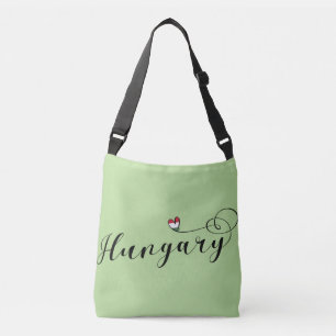 Bolsa Ajustável Hungria Heart Customizable Bag, Húngaro
