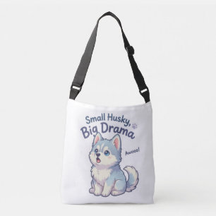 Bolsa Ajustável Husky Pequeno Grande Drama Cachorrinho Engraçado