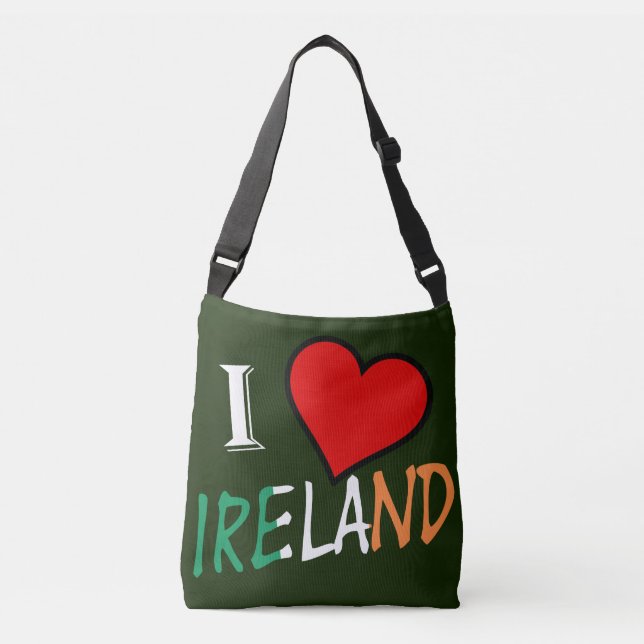 Bolsa Ajustável I Heart Ireland overlay cbcnt (Frente)