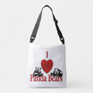 Bolsa Ajustável I Heart Panda Bears Divertido