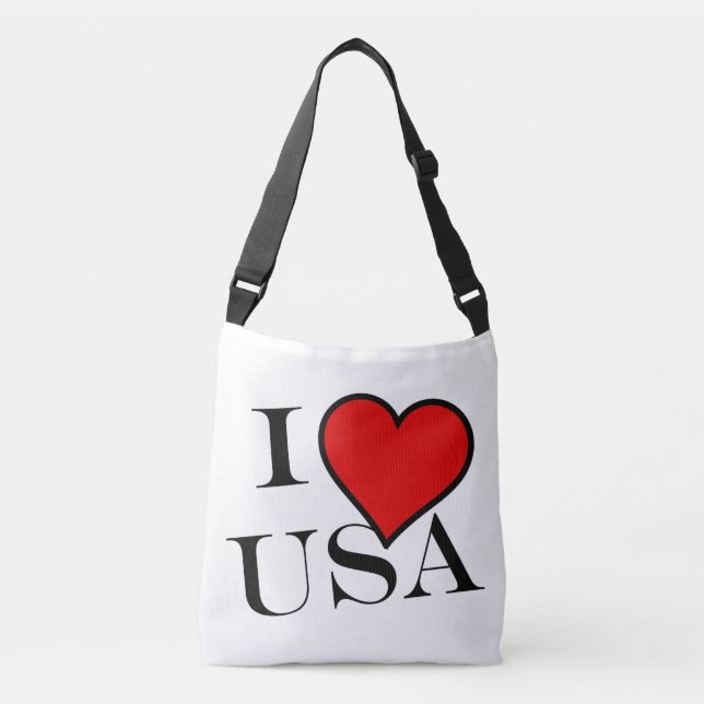 Bolsa Ajustável I Heart USA bk cbcnt (Frente)