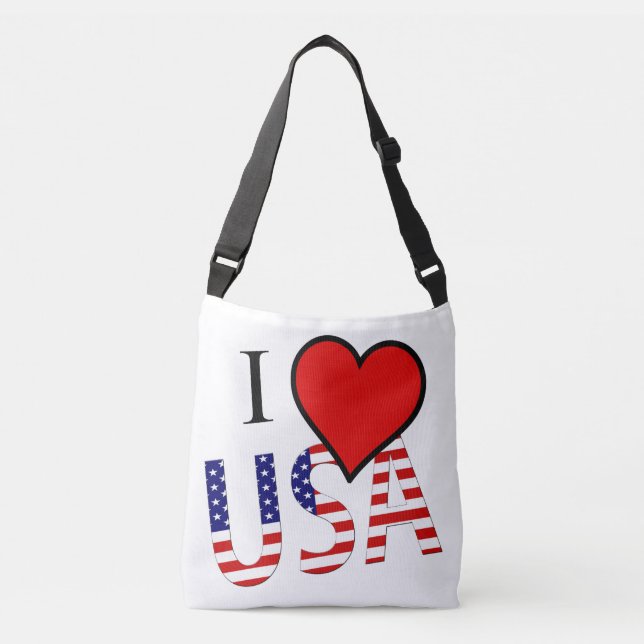 Bolsa Ajustável I Heart USA overlay cbcnt (Frente)