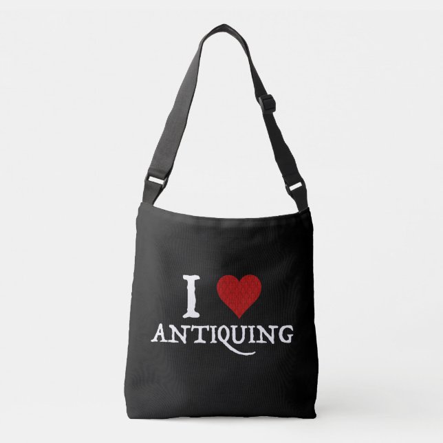 Bolsa Ajustável I Love (Heart) Antiquing (Frente)