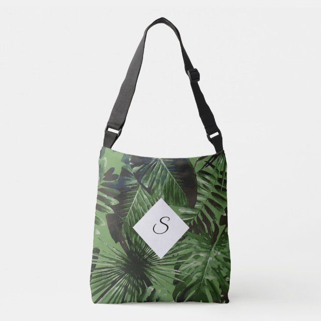 Bolsa Ajustável Ilha Tropical Deixa Monograma com suas Iniciais (Frente)