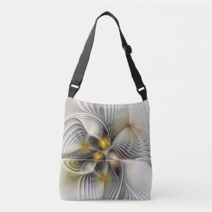 Bolsa Ajustável Ilusão Óptica Abstrata Fractal 3D Com Profundidade