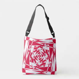 Bolsa Ajustável Ilusões de abstrato vermelho-branco
