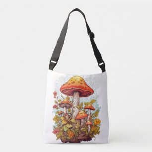 Bolsa Ajustável Ilustração Criativa de Floresta de Cogumelos