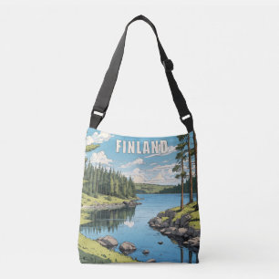 Bolsa Ajustável Ilustração da Natureza na Finlândia